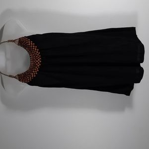 NWT LQTER CLOTHING Black rope halter top with beads SZ 1X